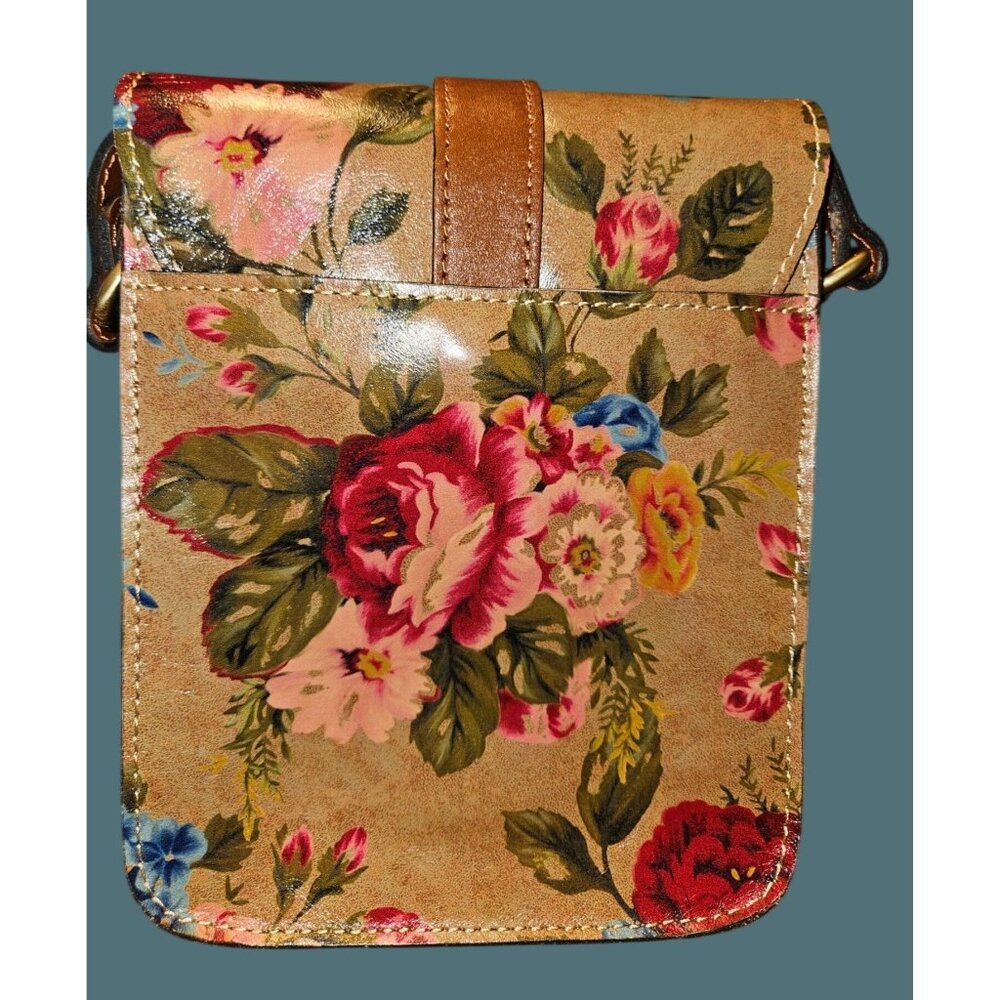 Patricia Nash Leather Cascina Vintage Victorian Garden Crossbody Bag - Picture 2 of 16